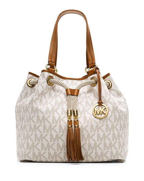 michael kors fabric purses|Michael Kors large tote bag.